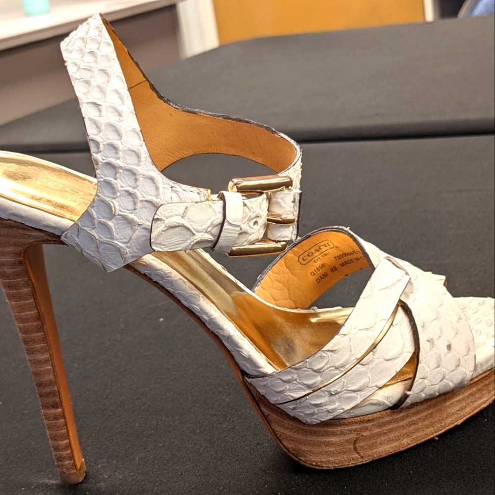 Coach Python Dani Strap Heels.  Size 6